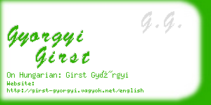 gyorgyi girst business card